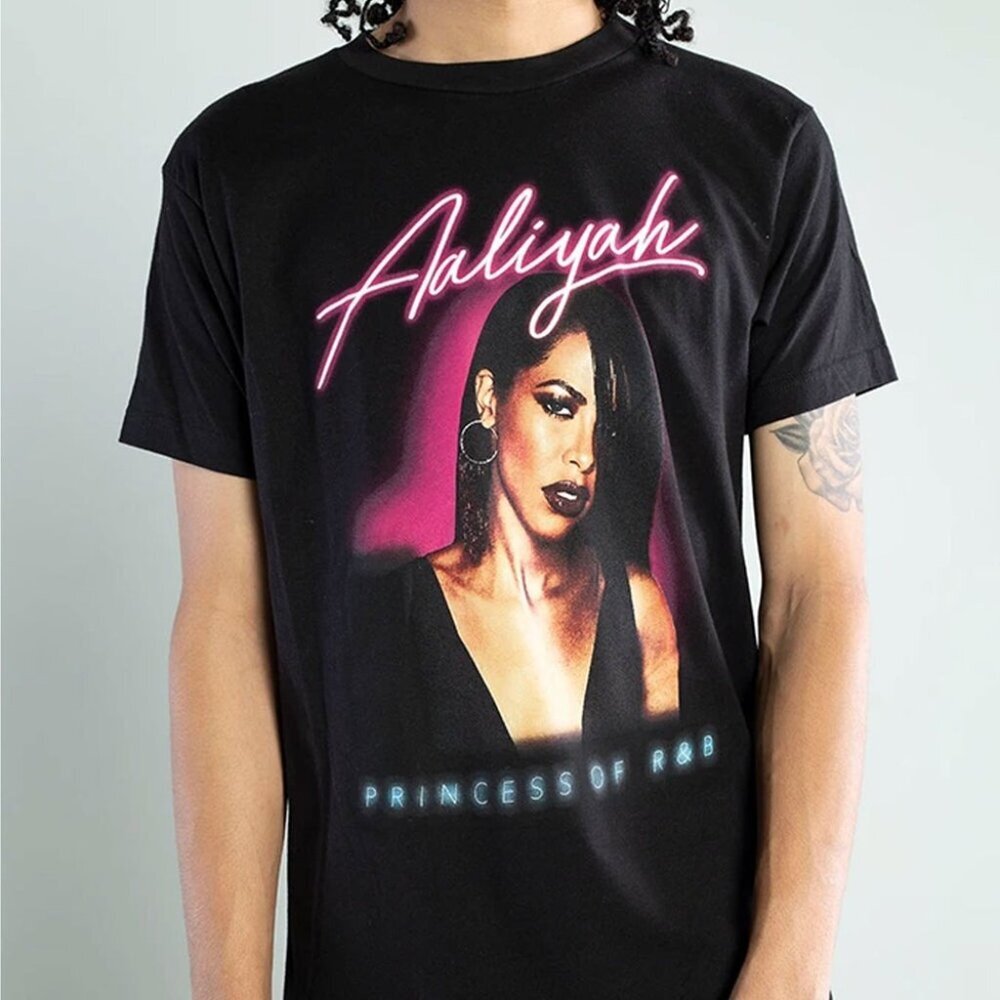 Aaliyah Princess Of RB Portrait Graphic T-Shirt Music Fan Gift Streetwear Tee 05